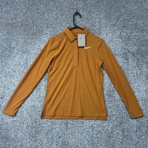 Nike ADV Tour Vapor 1/4 Zip Pullover Top Women Small Orange Quarter Zip Golf New